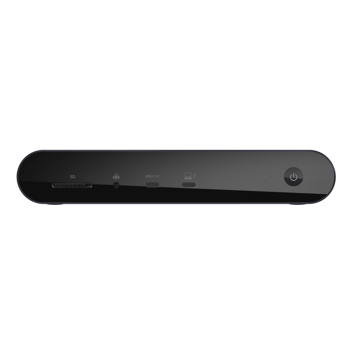 Belkin Thunderbolt 4 Laptop Docking Station - USB C Hub - USB C Docking Station for MacBook & Windows, 90W Power Delivery, Single 8K or Dual 4K Display, w/ Thunderbolt, HDMI, Ethernet, SD and Audio Ports Frontal View