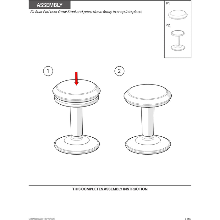 MooreCo Hierarchy Grow Stool SEAT PAD