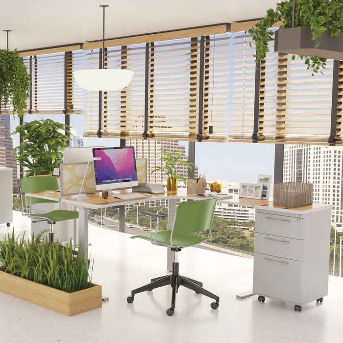 MooreCo Elate Electric Height Adjustable Desk (3-LEG Corner)