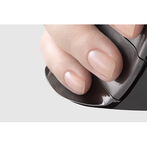 Extended Lip Prevents Rubbing An extra wide lip along the bottom edge prevents the last finger from rubbing the desk.
