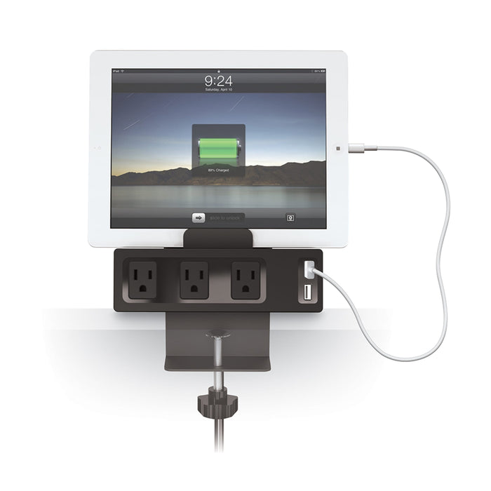 MooreCo Clamp Mount Outlet & USB Charger