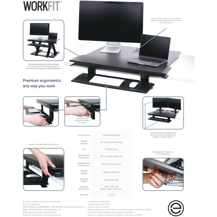 Ergotron WorkFit-TX Standing Desk Converter