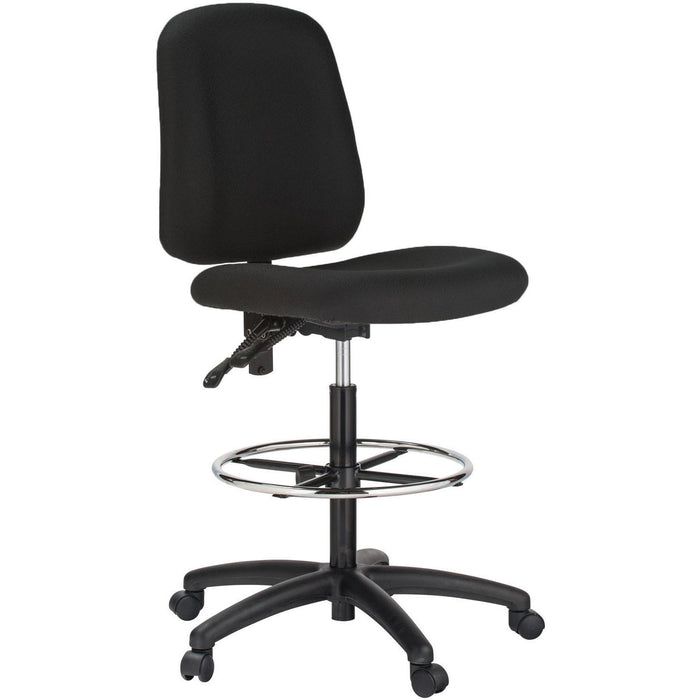 Harwick Contoured Dual Function Drafting Stool Black right front view