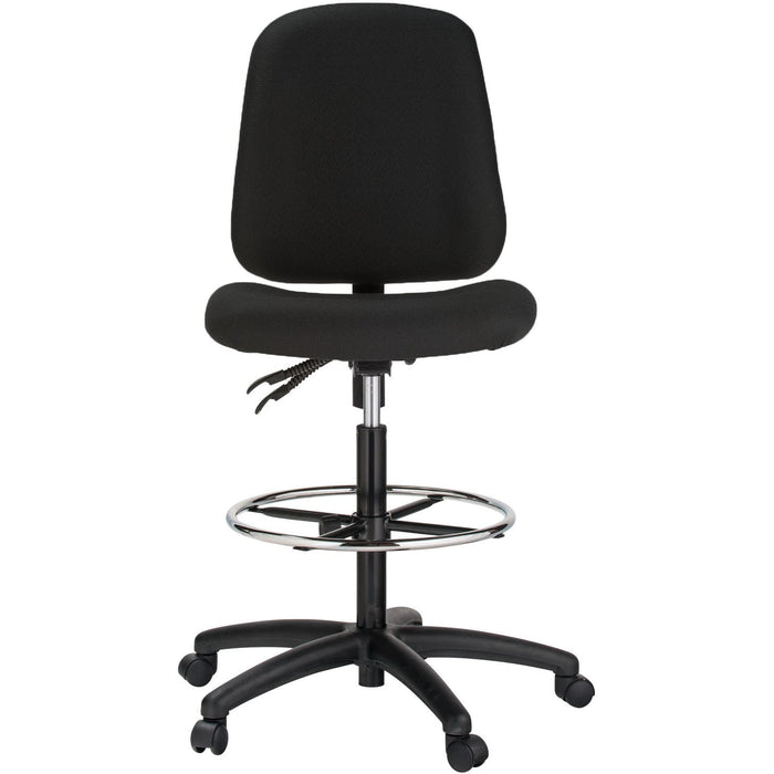 Harwick Contoured Dual Function Drafting Stool Black  frontal view