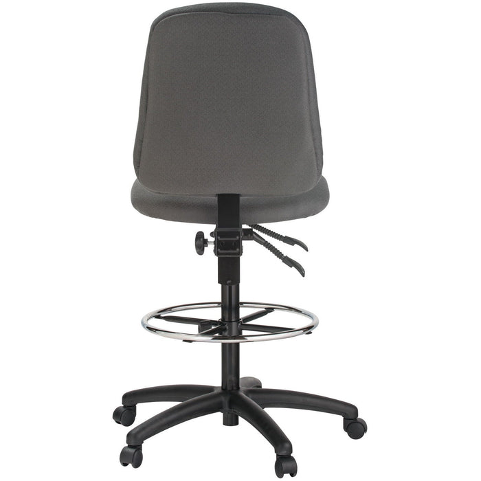 Harwick Contoured Dual Function Drafting Stool Gray Rear