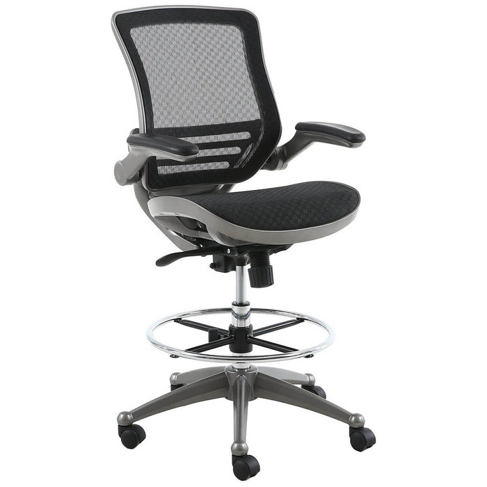 Harwick Evolve All Mesh Heavy Duty Drafting Chair Gunmetal Right Front