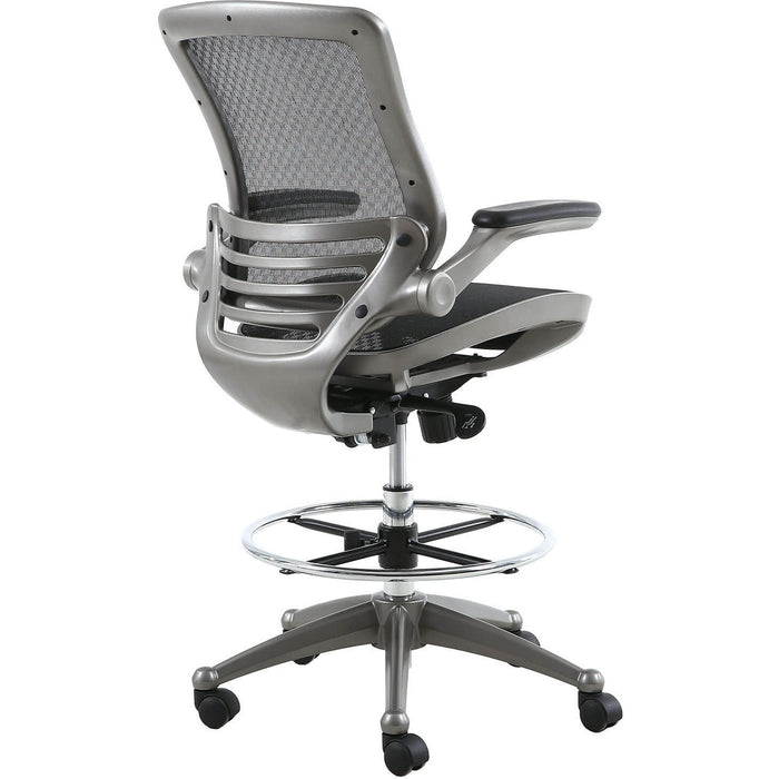 Harwick Evolve All Mesh Heavy Duty Drafting Chair Gunmetal Rear Side