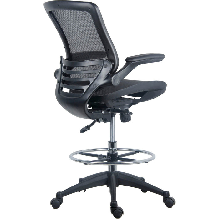Harwick Evolve All Mesh Heavy Duty Drafting Chair Dark Knight Edition Rear Side