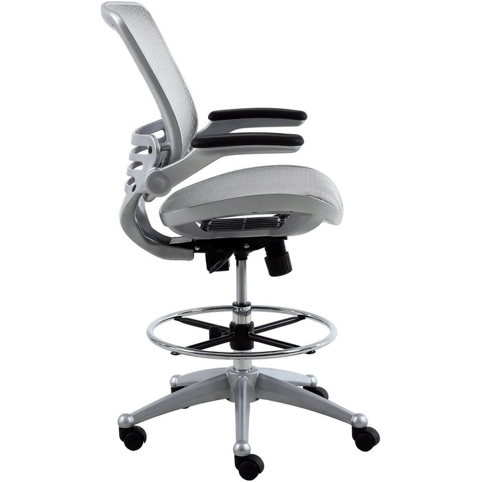 Harwick Evolve All Mesh Heavy Duty Drafting Chair Platinum side