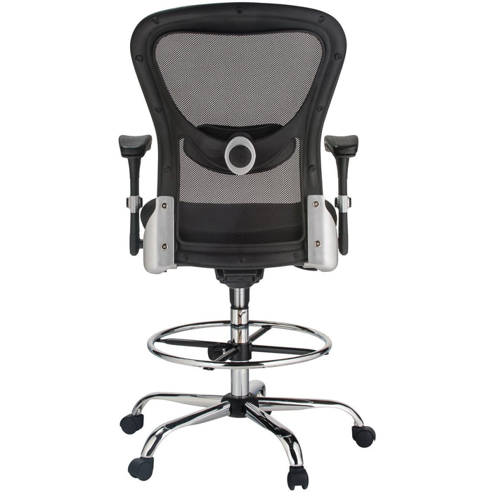 Harwick Deluxe Mesh Drafting Stool with Arms rear view