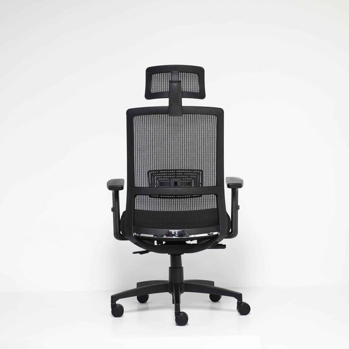 Boss Mesh Chair with Headrest and Memory Foam Seat Rear