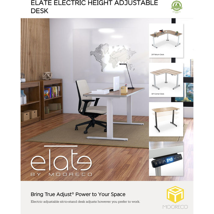 MooreCo Elate Electric Height Adjustable Desk (2-LEG)