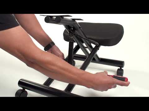 Boss Ergonomic Kneeling Stool YouTube assembly video