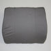 Grey lumbar support cushion designed for enhanced back comfort. The cushion features a contoured shape for optimal spine alignment and is upholstered in durable grey fabric. Ideal for improving posture and reducing back pain while sitting.