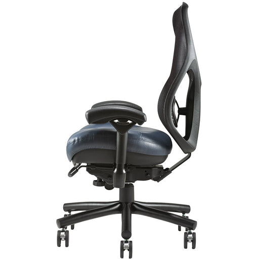 BodyBilt Aircelli 24/7 ergonomic chair, Navy colored seat, Right side view