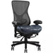 BodyBilt Aircelli 24/7 ergonomic chair, Navy colored seat, 45 degrees left front view