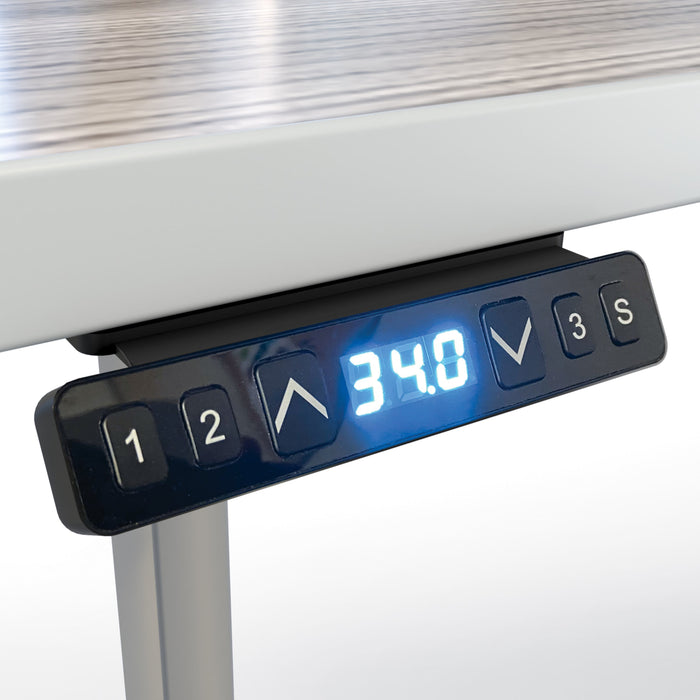 MooreCo Elate Electric Height Adjustable Desk (3-LEG Corner)