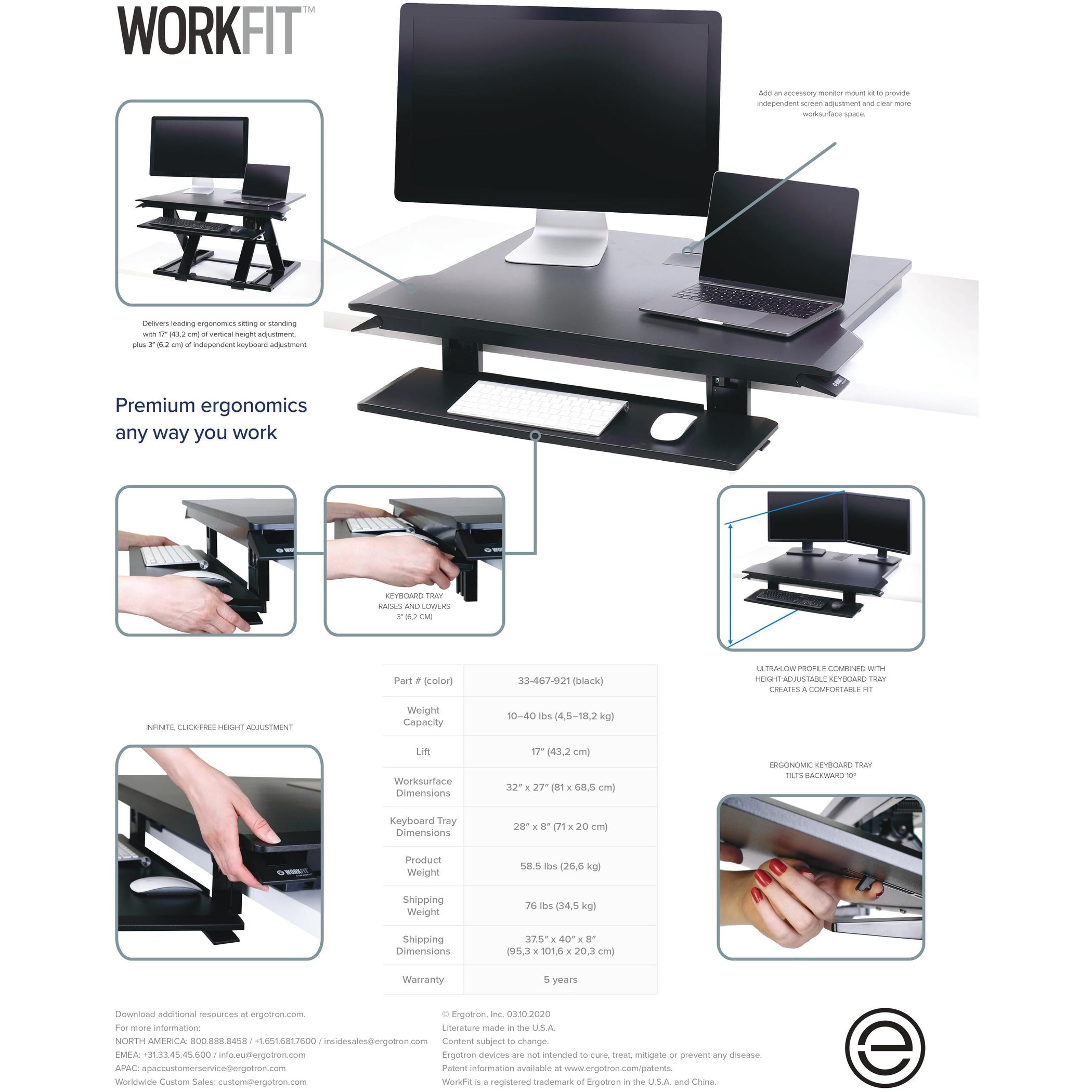 Ergotron WorkFit-TX Standing Desk Converter — The Ergo Shoppe