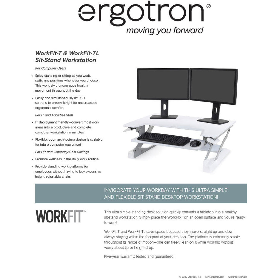 Ergotron WorkFit-TL, Standing Desk Workstation — The Ergo Shoppe