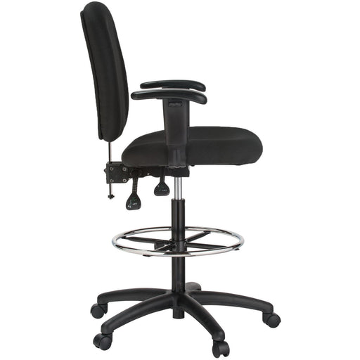 Harwick Contoured Dual Function Drafting Stool With Arms Black side
