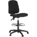 Harwick Contoured Dual Function Drafting Stool Black right front view