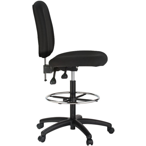 Harwick Contoured Dual Function Drafting Stool Black  right side view