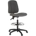 Harwick Contoured Dual Function Drafting Stool Gray right front side.