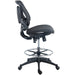 Harwick Evolve All Mesh Heavy Duty Drafting Chair Dark Knight Edition side with both arms up