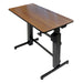 Ergotron WorkFit-D Sit-Stand Desk Walnut Front side