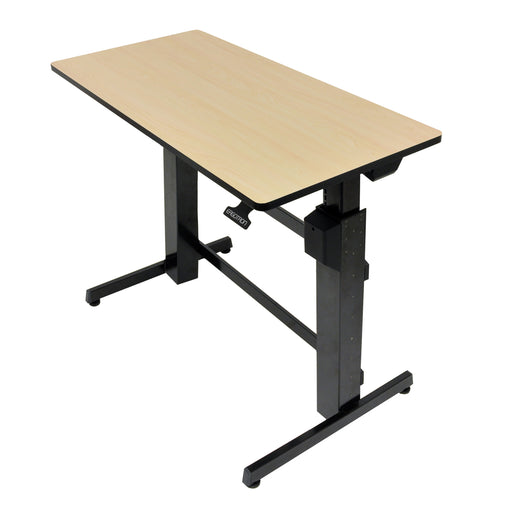 Ergotron WorkFit-D Sit-Stand Desk Birch top side