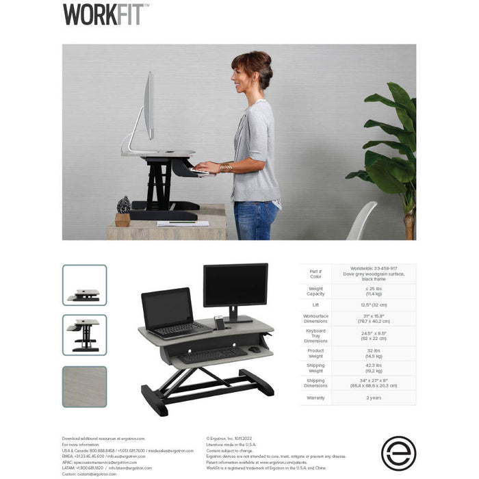 Ergotron WorkFit-Z Mini, Standing Desk Workstation