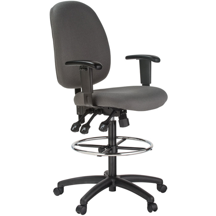 Harwick Extra Tall Ergonomic Drafting Chair Gray front side