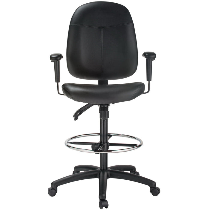 Harwick Extra Tall Ergonomic Leather Drafting Chair Front