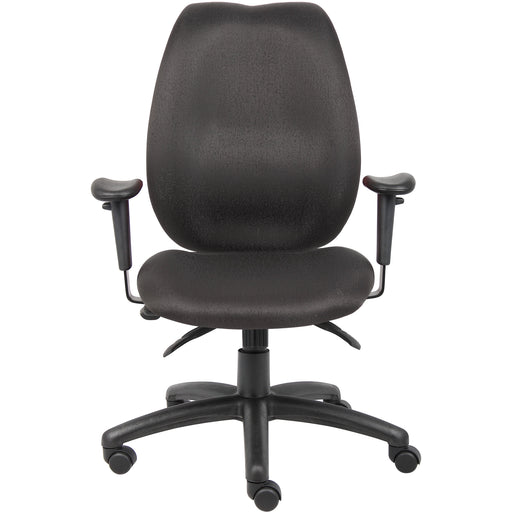 Boss Black High Back Task Chair With Seat Slider Front