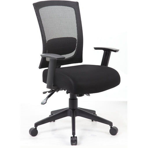 Boss Mesh Back 3 Paddle Task Chair with Seat Slider Front right side